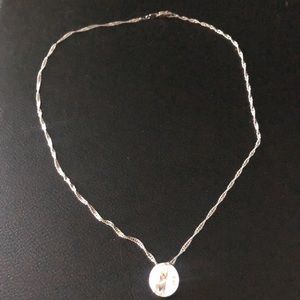 White Gold Chain with Zirconium gemstone